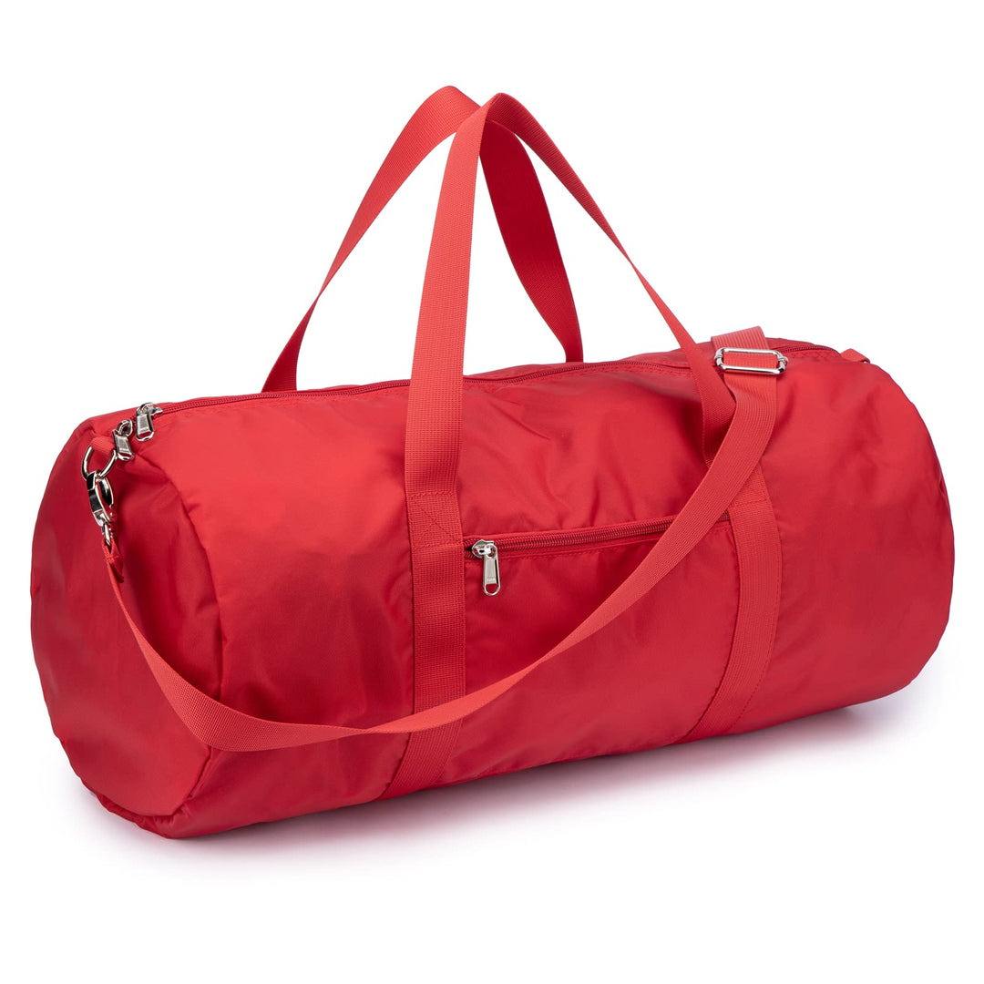 Vorspack Small Duffel Bag 20 Inches Foldable Gym Bag for Men Women Duffle Bag Lightweight with Inner Pocket for Travel Sports - Red