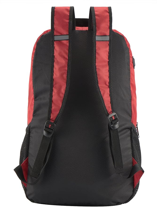 25L Lightweight Packable Backpack Handy Water Resistant Foldable Bag for Travel Camping Outdoor (Red)