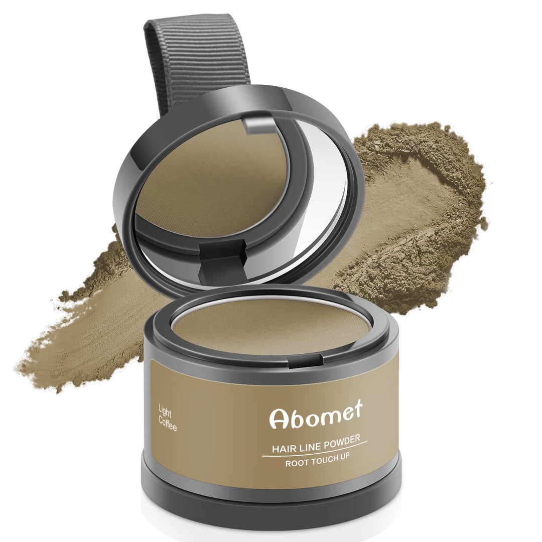 Root Touch Up Hair Fibers (Light Coffee) - Touch Up Gray Coverage Hairline Powder, Conceal Hair Loss and Thinning For Women Men