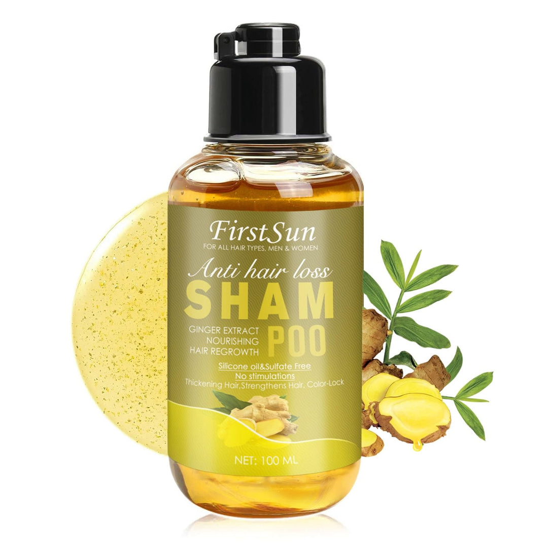 Ginger Shampoo, Ginger Shampoo For Hair Growth, Ginger Anti-Fall Shampoo, Ginger Anti-Hair Loss Hair Shampoo, Ginger Hair Regrowth Shampoo for Thicker, stronger, smoother, and more glossy Hair