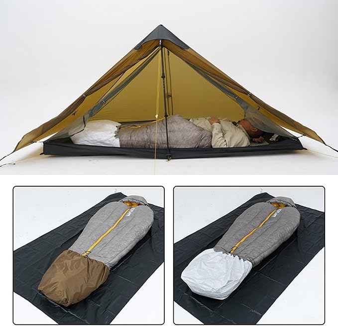 3F UL Gear Sleeping Bag Feet Waterproof Cover, Lightweight Tear Resistance Waterproof Cover with Adjusting Tape & Waterproof Press-Glue for Botton of Sleeping Bag, 0.22LBS