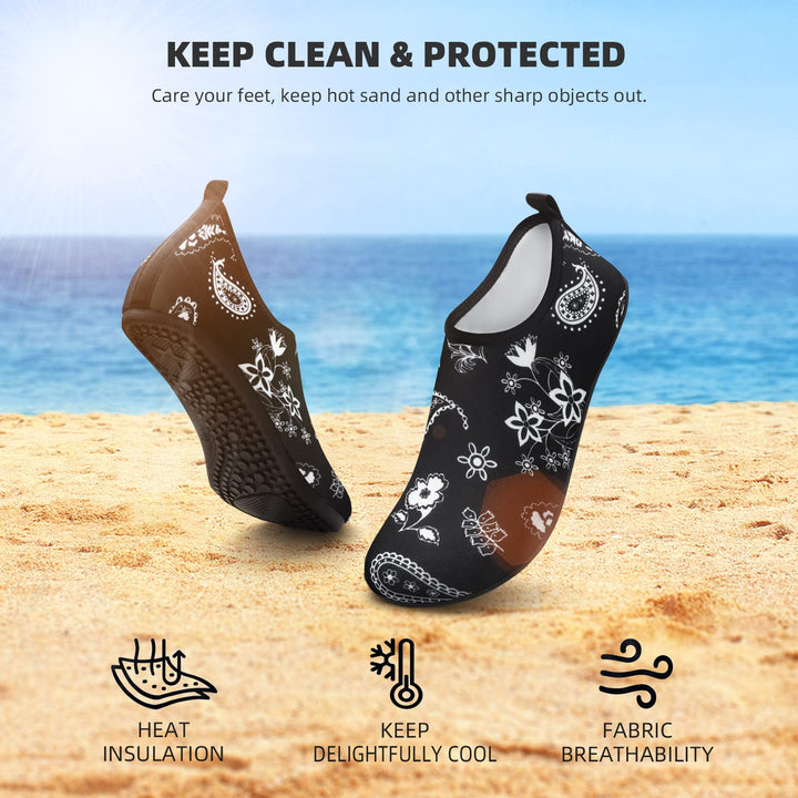 ATHMILE Water Shoes Women Men Barefoot Aqua Socks Quick-Dry for Beach Swim Pool Yoga Camping Cruise Surf Sport