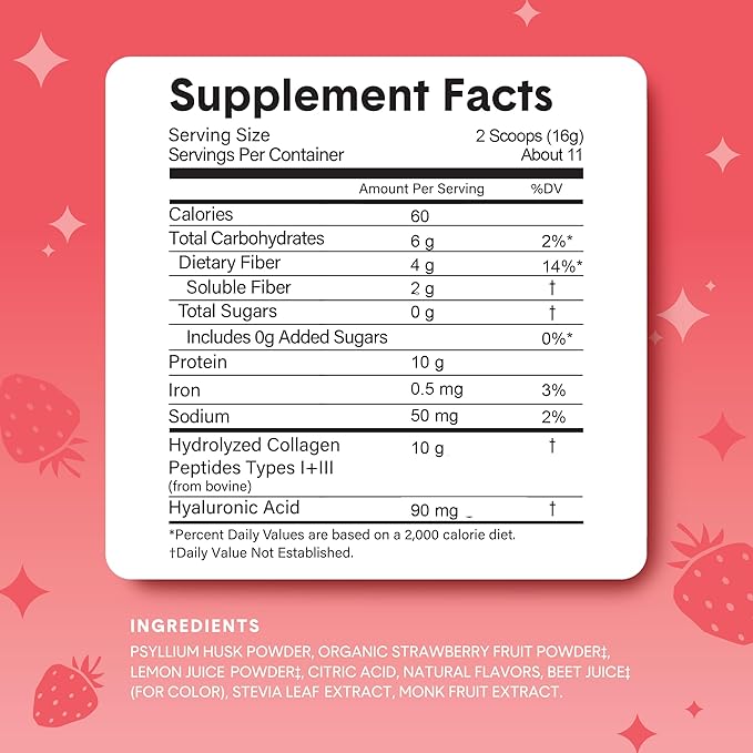 Bellway Super Fiber Powder + Collagen, Strawberry Lemonade Super Fiber + Greens Bundle