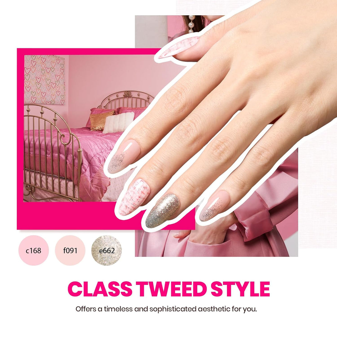 Beetles 23-Pc Glitter Gel Nail Polish Set | Brown, Pink, Blue, Green | UV Soak Off