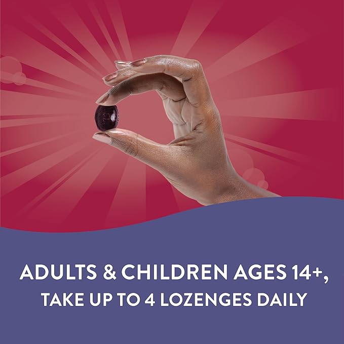 Nature’s Way Sambucus Immune Lozenges, High Potency Vitamin C, Elderberry, Wild Cherry Flavored, 24 Lozenges (Packaging May Vary)
