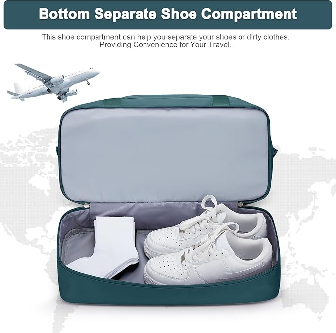 Travel Duffel Bag,Sports Tote Gym Bag,Shoulder Weekender Overnight Bag for Women