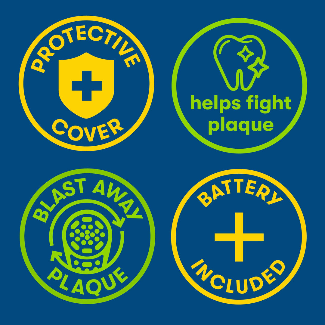 Firefly Clean N' Protect Barbie Toothbrush with Antibacterial Cover, Soft Bristles, Battery Included, Ages 3+, 1 Count