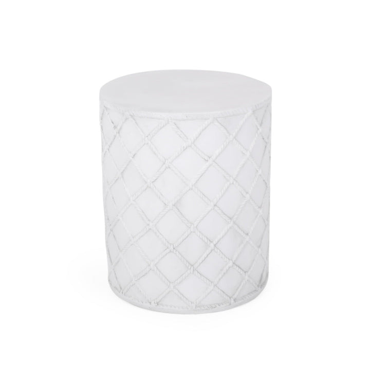DIANJIE Outdoor White Cylindrical  Casual Chic Coffee Table