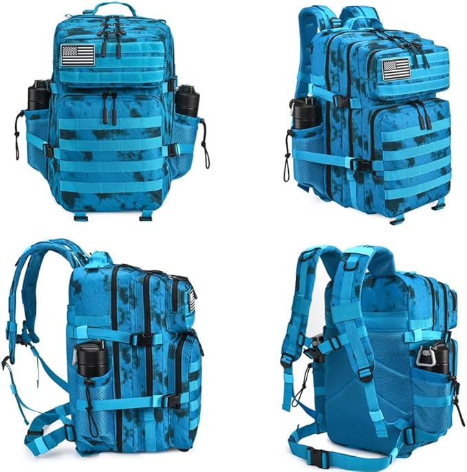 Military Tactical Backpack 45L Large Tactical Backpack for Men, Hiking Rucksack With Bottle Holder