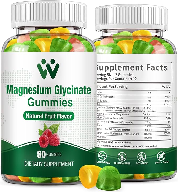 Magnesium Glycinate Gummies for Adults & Kids