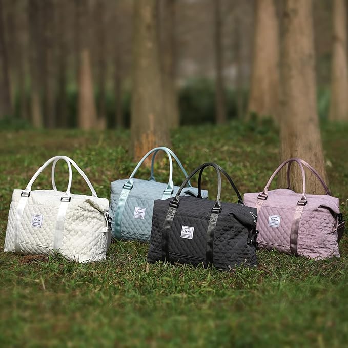 Travel Duffel Bag,Sports Tote Gym Bag,Shoulder Weekender Overnight Bag for Women