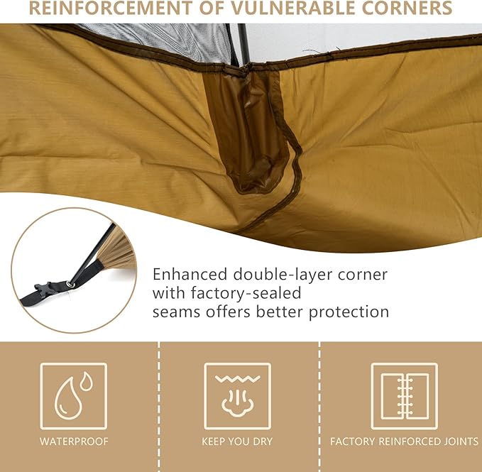 BISINNA Backpacking Tent 2 Person Lightweight Camping Tent Waterproof 3 Season with Aluminum Pole for Outdoor Mountaineering Hiking Travel