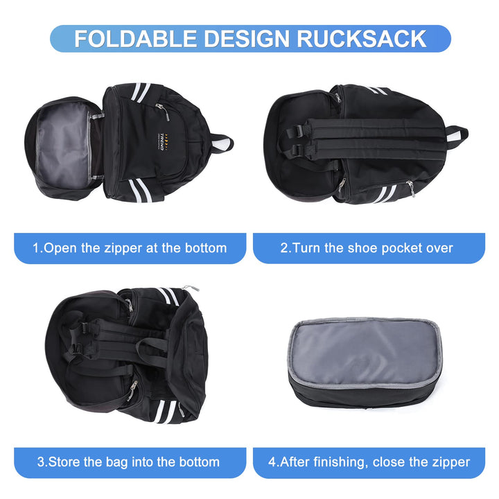 coofay Gym Backpack For Women Waterproof Backpack With Shoe Compartment Lightweight Travel Backpack Black Sports Backpack Large Gym Bag