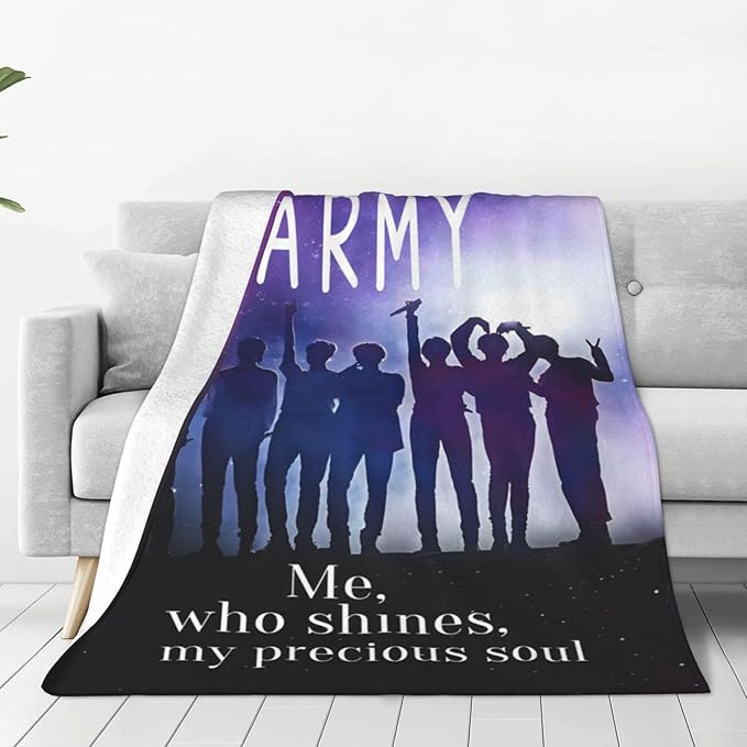 Blanket 40"X50" Soft and Comfortable Warm Fleece Throw Full Picture of Idol Group Blankets Yoga Blankets Beach Blanket Picnic Blankets for Dorm Room Decor Sofa Bed Camping Travel All Season