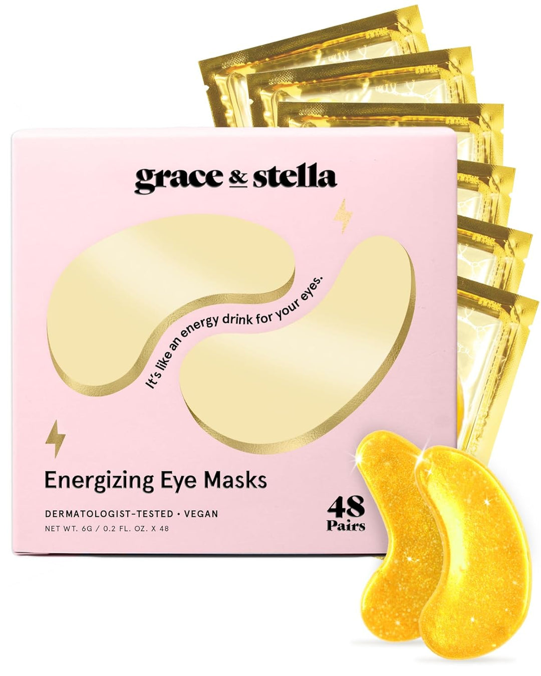 Under Eye Mask Patches | Reduce Dark Circles & Puffiness | Vegan Gel (72 Pairs)