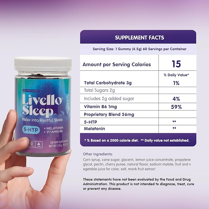 Amend GI + Livello Sleep Bundle - Digestive and Natural Sleep Support with C. Asiatica, Chitosan, 5-HTP, and Melatonin, 60 Yummy Wild Berry Gummies + 60 Capsules