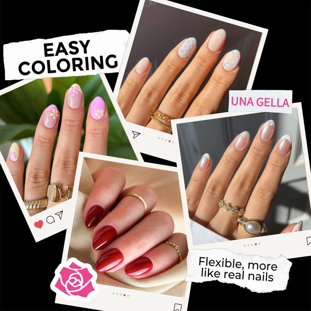 XXL Square Gel Nail Tips | 120 PCS Extra Long | No C Curve | DIY Home Use