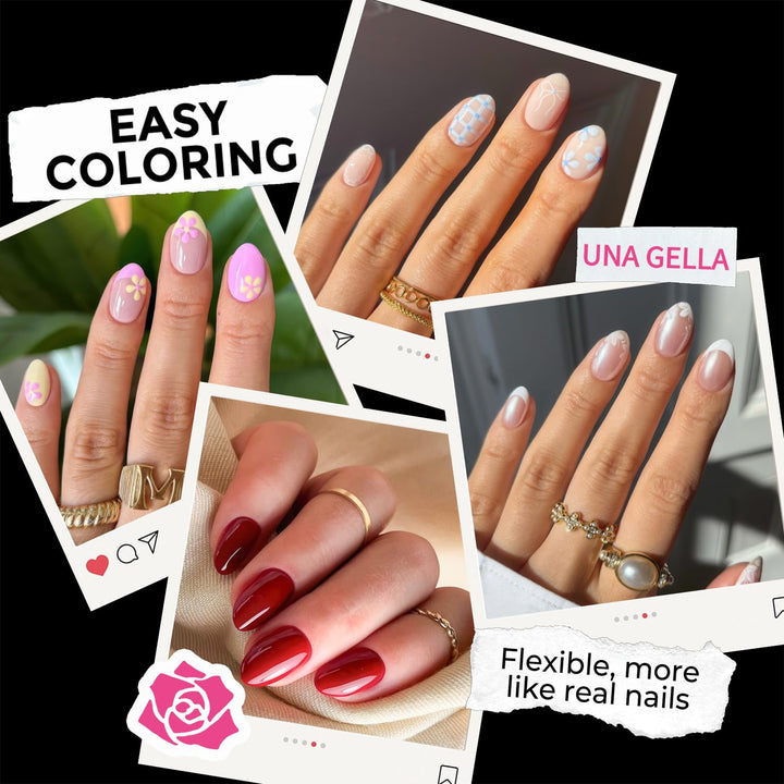 XXL Square Gel Nail Tips | 120 PCS Extra Long | No C Curve | DIY Home Use