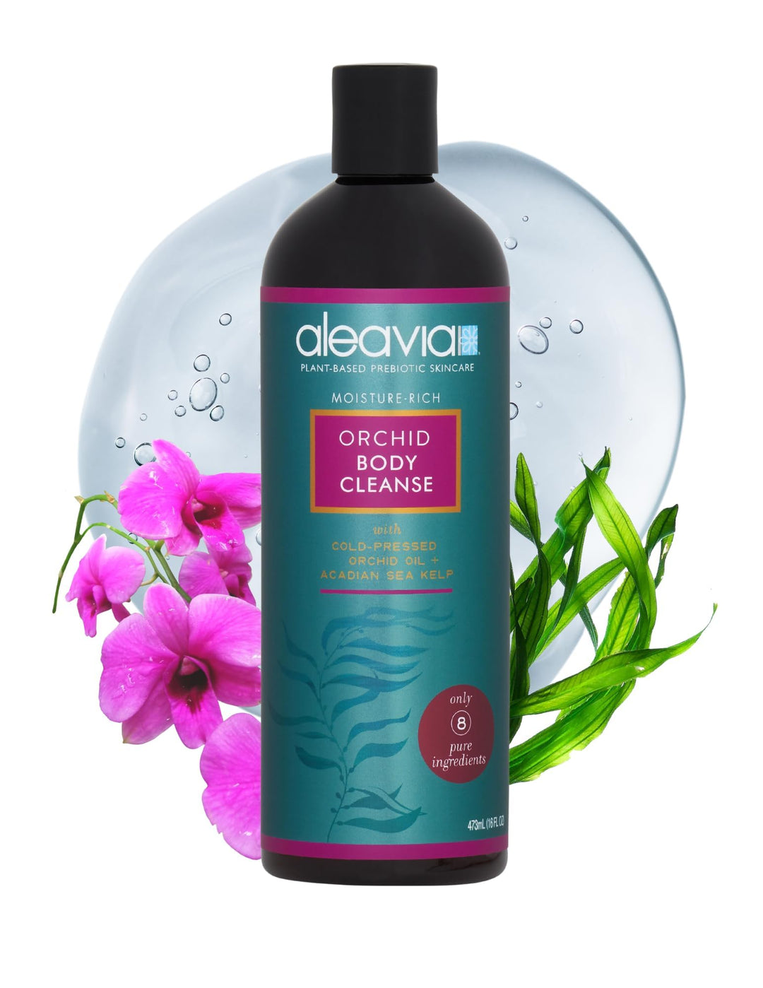 Aleavia Body Cleanse - Organic & All-Natural Prebiotic Body Wash With Pure Cold-Pressed Orchid Oil - Nourish Your Skin Microbiom