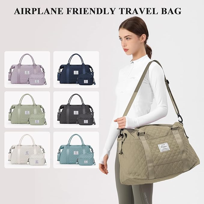 Travel Duffel Bag,Sports Tote Gym Bag,Shoulder Weekender Overnight Bag for Women