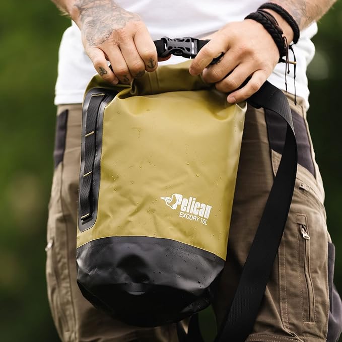 Pelican Waterproof Dry Bag 10L/20L/30L - Reflective - Exodry - Waterproof - Keeps Gear Dry for Kayaking, Beach, Rafting and Fishing