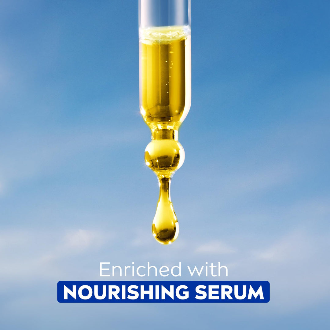 NIVEA Nourishing Care Body Wash with Nourishing Serum, Moisturizing Body Wash for Women, Enriched with Provitamin B5 and Vitamin E, 20 Fl Oz Bottle