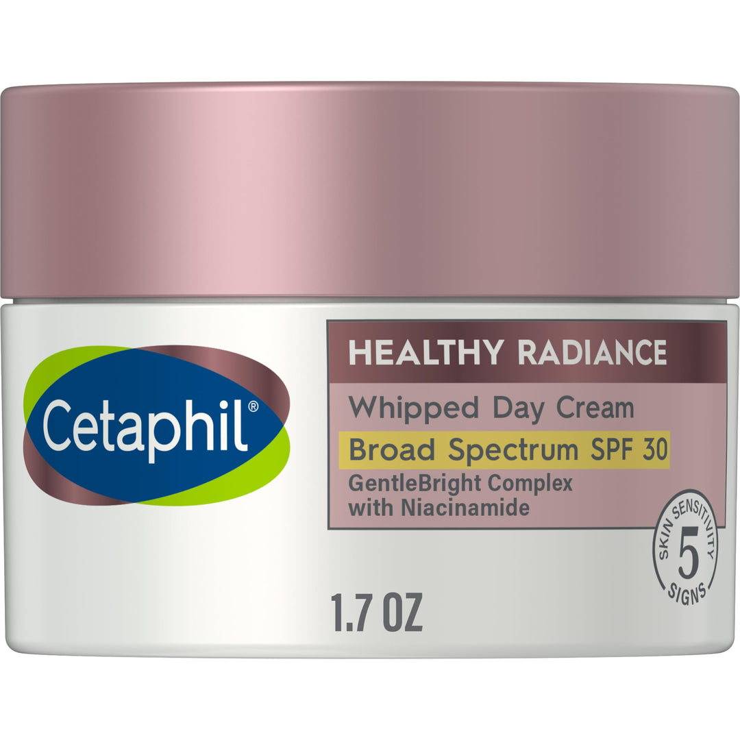 Cetaphil Face Day Cream, Healthy Radiance Whipped Day Cream W/Spf 30, Visibly Reduces Look Of Dark Spots, Brightening Lotion, De