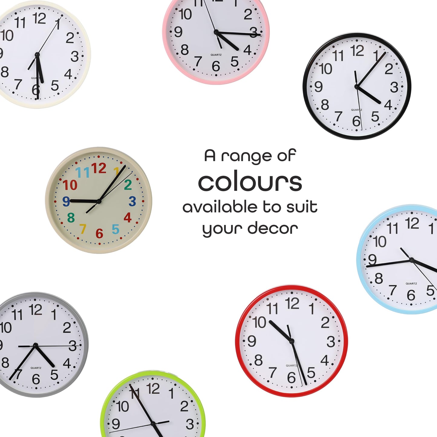 DIVCHI Wall Clock Silent & Non-ticking Modern Battery Operated Digital Quiet Sweep Office Home School Kitchen Decor Clocks (Green)