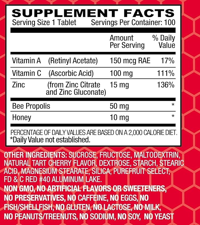 – Zinc Cherry Defend - 100 Lozenges - Natural Cherry Flavor Zinc–Lozenges - Immune Boost, Cold Relief, Non-GMO, Zinc Acetate & Vitamin C - 2-Pack