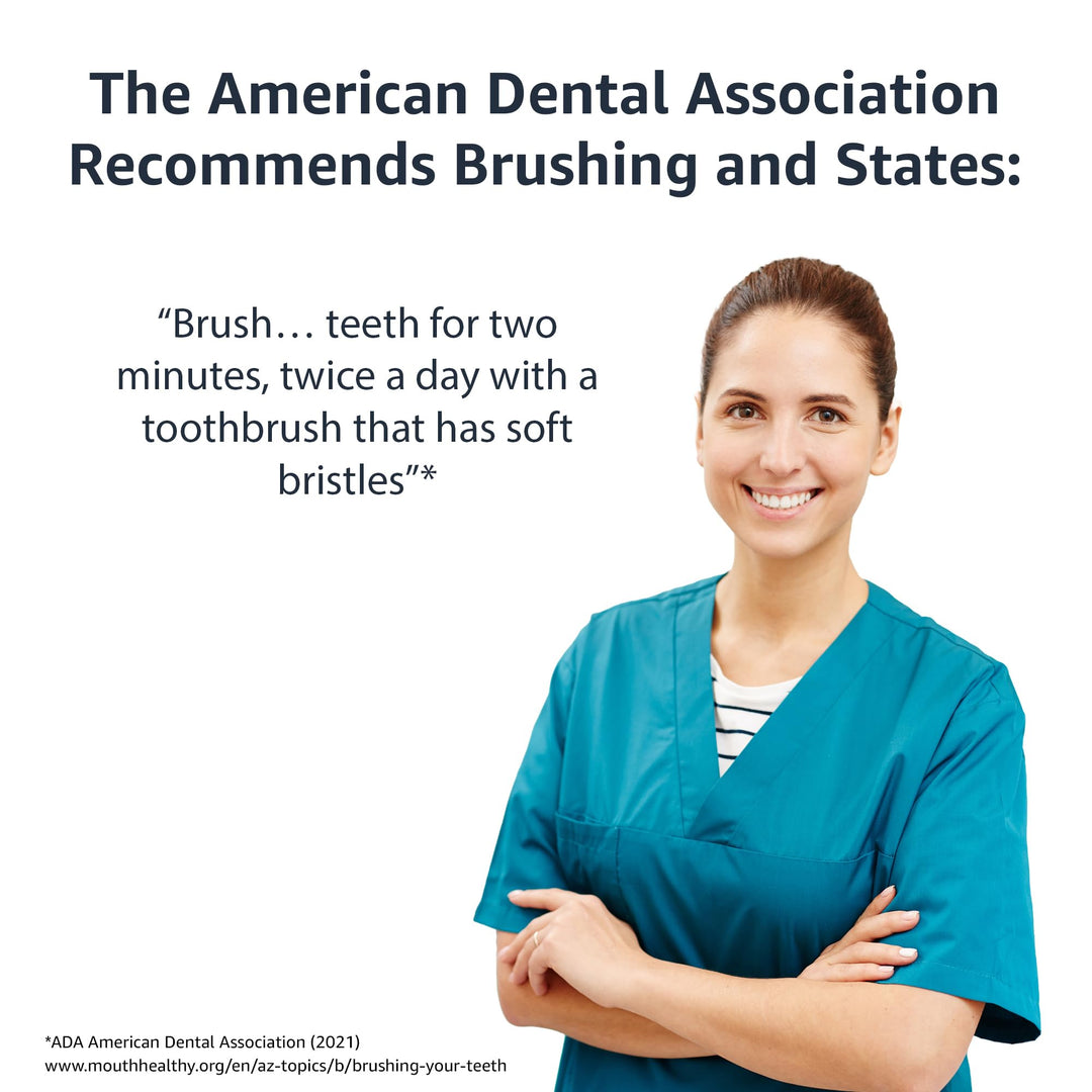 Amazon Basics Kids Battery Powered Toothbrush, 2 Count, 1 Pack (Previously Solimo)