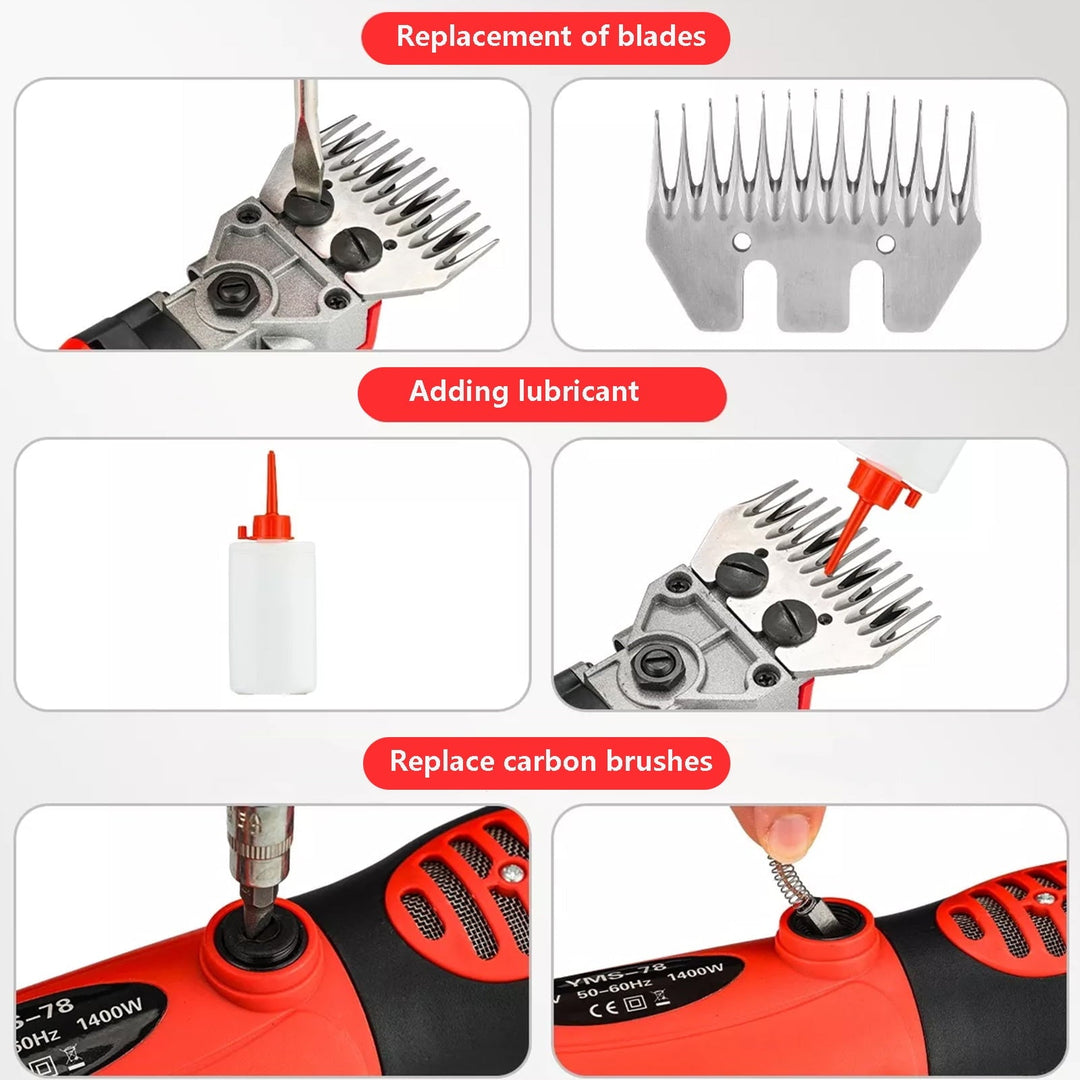 Sheep Shears 900W 6 Speeds Professional Electric Sheep Clippers, Alpacas, Goats and Thick Coat Animals, Farm Livestock Grooming Kit