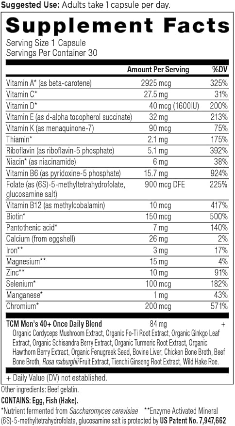 ANCIENT NUTRITION Men's 40+ 1-Day Multivitamin, 30 CT