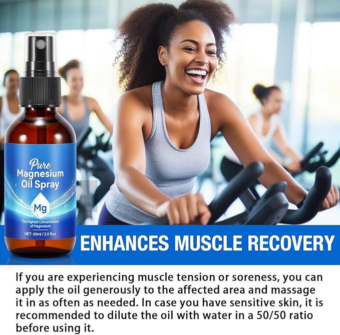 Magnesium Oil - Magnesium Spray - Magnesium Oil for Feet - Magnesium Spray for Feet - Pure Magnesium Oil Spray - Easy to Absorb and Use - 2.02 Fl Oz