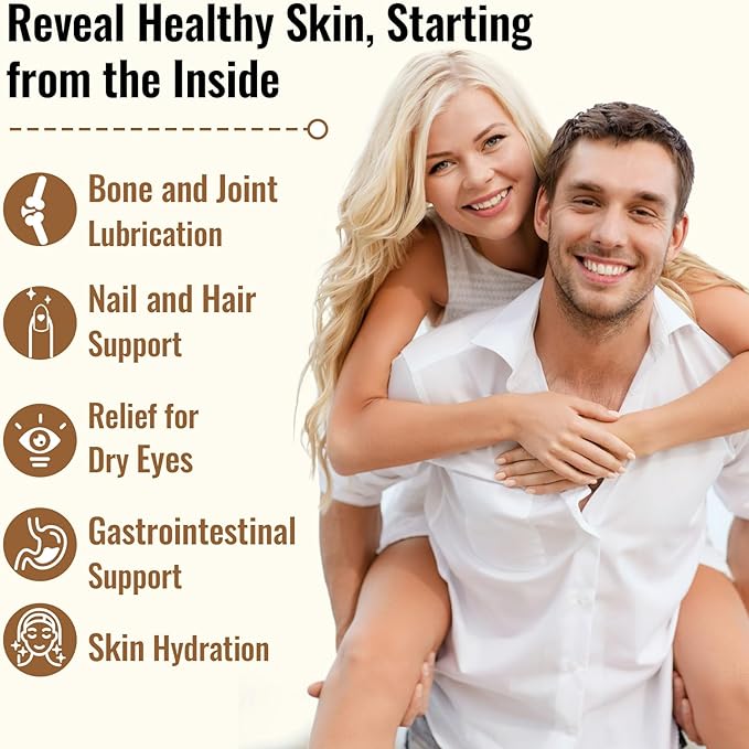 Hyaluronic Acid Capsules - Hylunaric Acid 1200 mg, with Collagen Peptides, Vitamin C, Phytoceramides