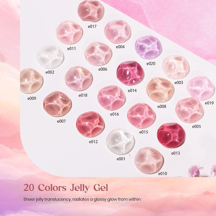 Beetles 23-Pc Glitter Gel Nail Polish Set | Brown, Pink, Blue, Green | UV Soak Off