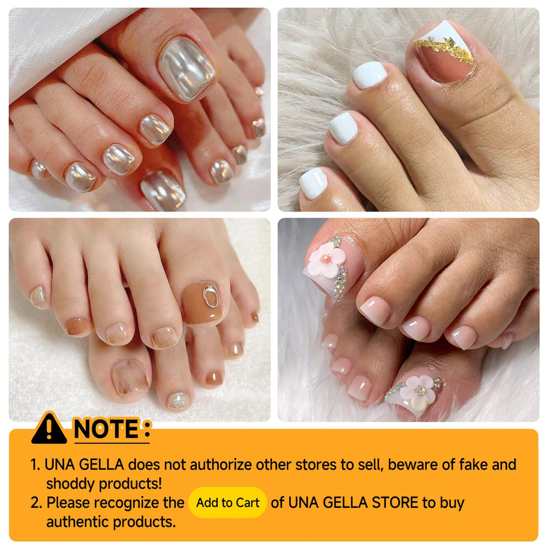 504Pcs Matte Soft Gel Toe Nail Tips | Full Cover for DIY Nail Extensions