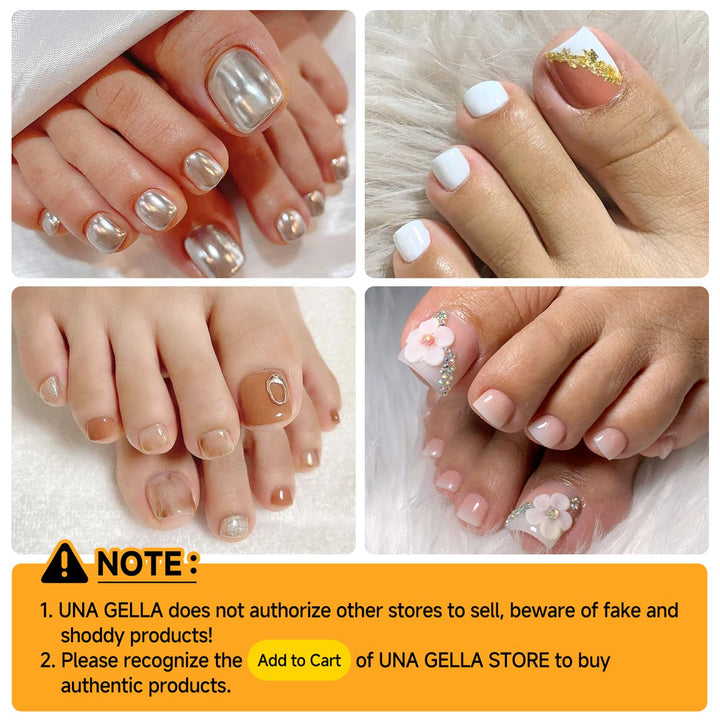 504Pcs Matte Soft Gel Toe Nail Tips | Full Cover for DIY Nail Extensions