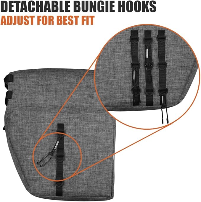 BV Bike Panniers 26L With Adjustable Hooks, Commuter Panniers For Bicycles With Carrying Handle, Bag With 3M Reflective Trim For More Visibility, Fit Most Rack