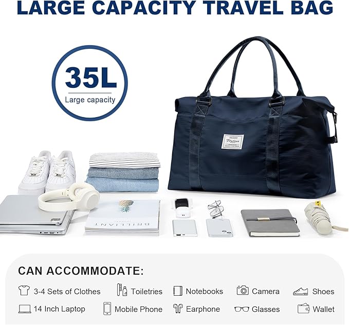 Travel Duffel Bag,Sports Tote Gym Bag,Shoulder Weekender Overnight Bag for Women