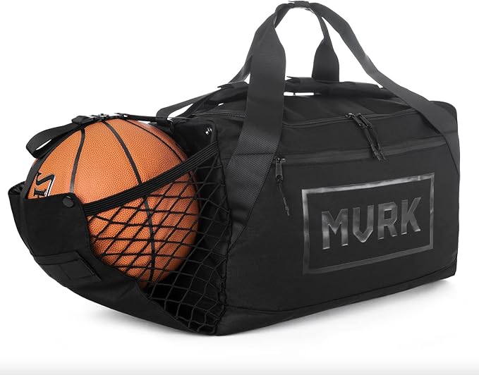 MVRK Waterproof Gym Bag: Durable Heavy Duty Duffle Bag with 8 Optimal Compartments- Water Proof Shoe Pouch and Ball Holder 18"
