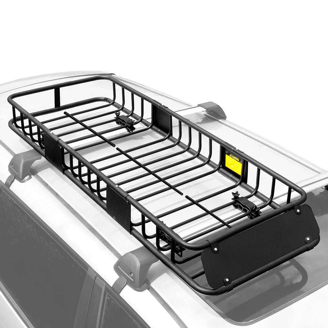 XCAR 64"x22" Car Skinny Roof Rack Cargo Carrier Rooftop Basket Luggage for Traveling Black