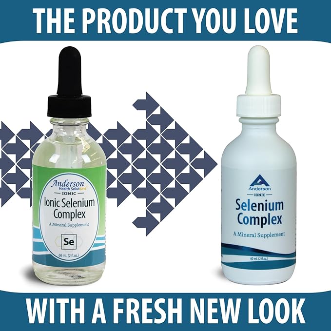 Anderson Ionic Selenium Complex, Liquid Selenium Supplement Drops, Supports Thyroid and Immune System, Antioxidant, Ionic Mineral Drops, Fights Free Radicals, 40 Servings, 2 fl oz