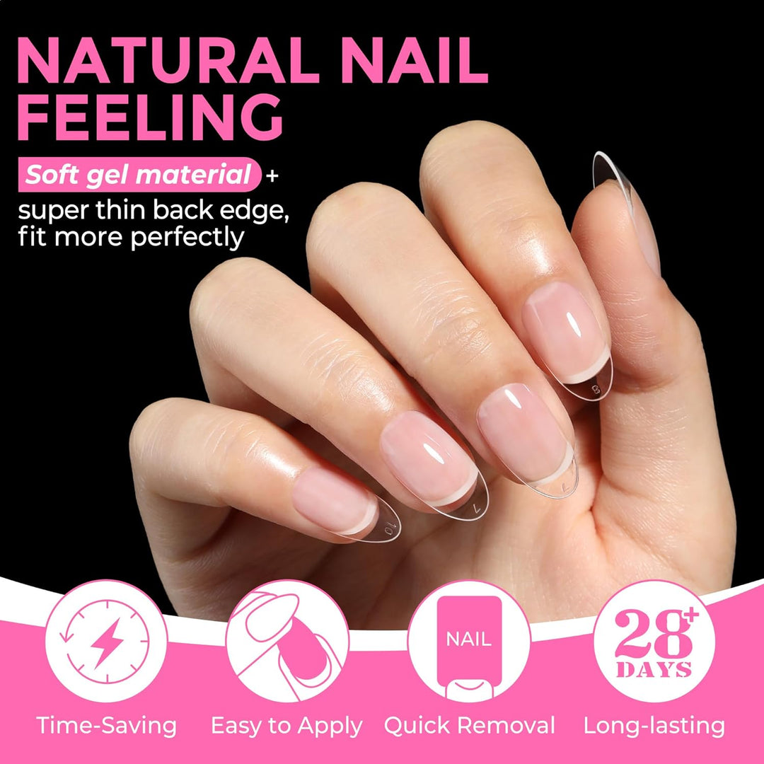 XXL Square Gel Nail Tips | 120 PCS Extra Long | No C Curve | DIY Home Use