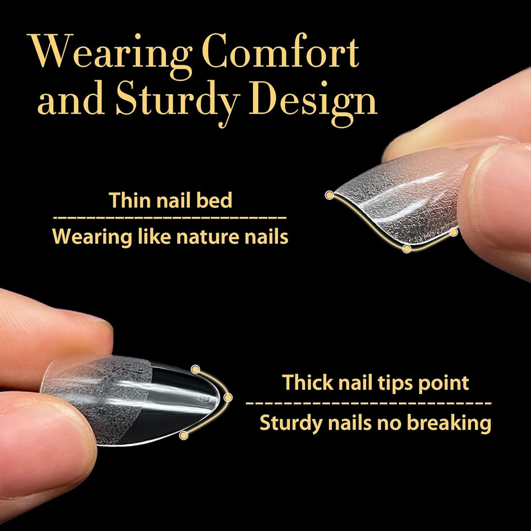 504Pcs Matte Soft Gel Toe Nail Tips | Full Cover for DIY Nail Extensions