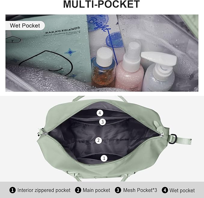 Travel Duffel Bag,Sports Tote Gym Bag,Shoulder Weekender Overnight Bag for Women