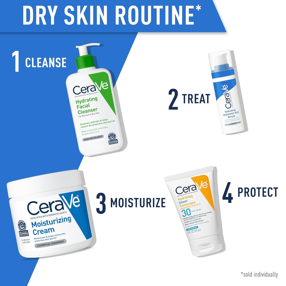 CeraVe Moisturizing Cream | Face & Body Moisturizer for Normal to Dry Skin - 8 Fl Oz