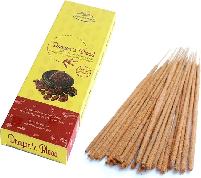 Dragon's Blood Incense Sticks - Traditional Handcrafted Masala Incense - 42 to 50 Sticks Approx.