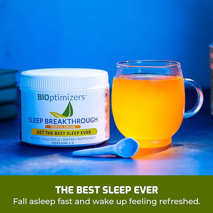 BiOptimizers Sleep Breakthrough - Tropical Dreams & Blueberry Dreams Flavor Bundle - 405g