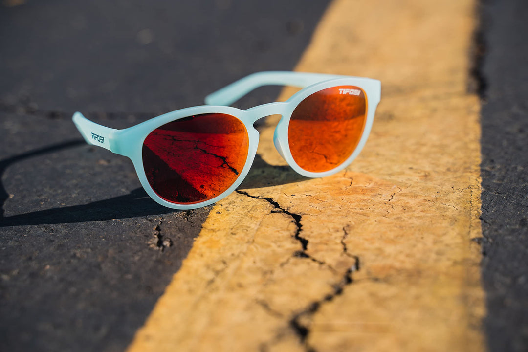 Tifosi Svago Sunglasses (Satin Crystal Teal, Smoke Red)