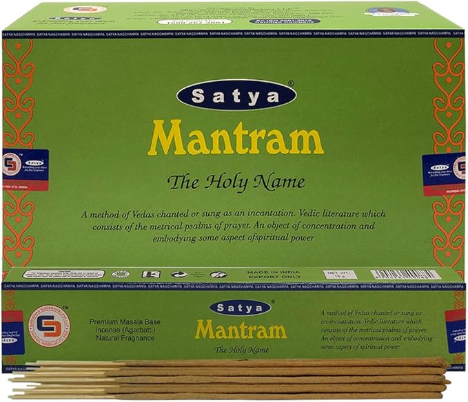 Mantram Incense Sticks and Incense Stick Holder Bundle Insence Insense Satya Incense